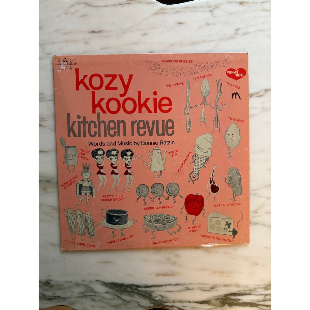 Vintage Kozy Kookie Kitchen Revue Vinyl Record LP by Bonnie Ratzin Retro Kitchen